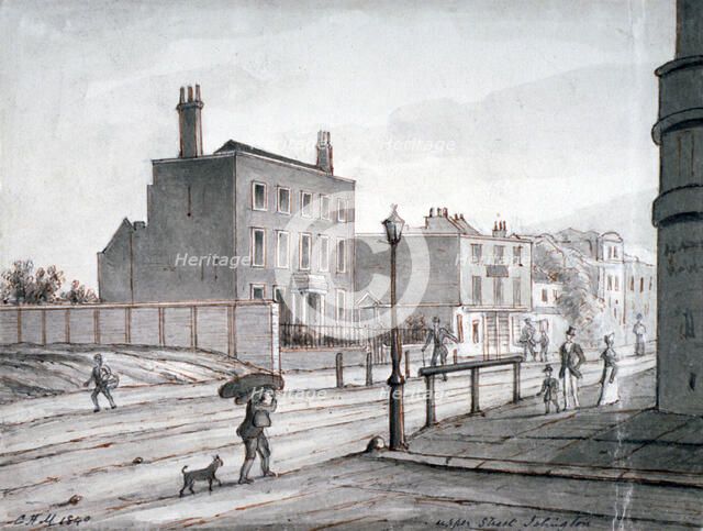 View of Upper Street, Islington, London, 1840.            Artist: CH Matthews