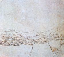 View of Urfahr c1510-1553. Artist: Wolf Huber