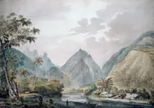 View of Vaitepiha Valley, Tahiti 1777. Artist: John Webber