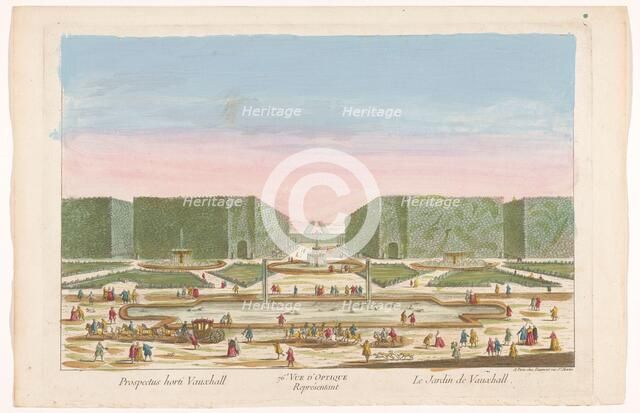 View of Vauxhall Gardens in London, 1745-1775. Creator: Unknown.
