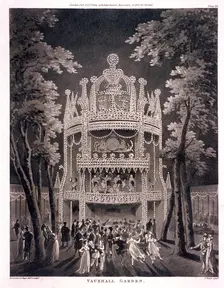 View of Vauxhall Gardens, Lambeth, London, 1809. Artist: J Bluck