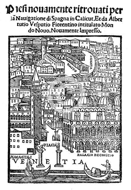 View of Venice, Woodcut, 1521. Artist: Unknown