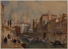 View of Venice: The Dome of Santa Maria della Salute…, 1853. Creator: Frank Dillon (British, 1823-1909)