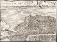 View of Venice [upper left block], 1500. Creator: Jacopo de Barbari