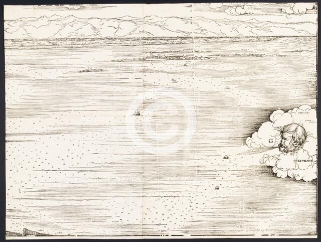 View of Venice [upper right block], 1500. Creator: Jacopo de' Barbari.