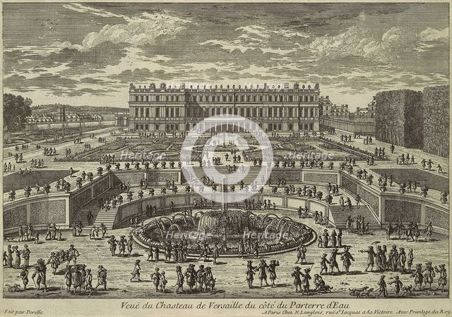View of Versailles, garden facade, 1680s. Artist: Pérelle, Adam (1638-1695)