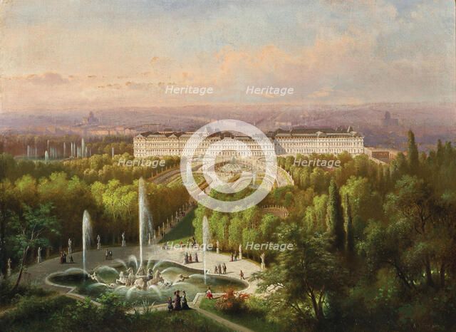 View of Versailles Palace, Second half of the 19th century. Creator: Rieger, Alberto (1834-1904).