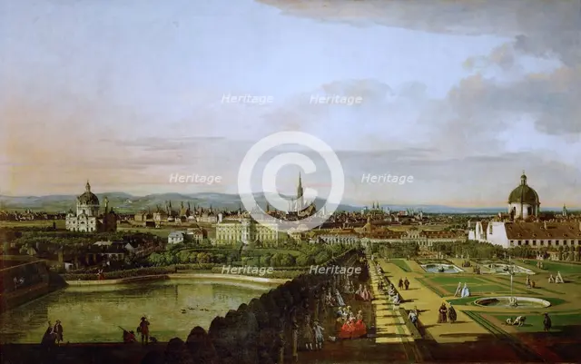 View of Vienna from the Belvedere, Between 1758 and 1761. Artist: Bellotto, Bernardo (1720-1780)