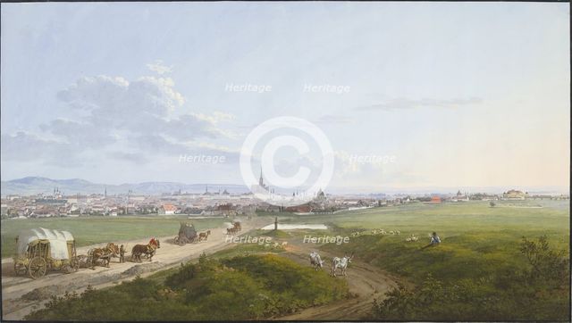 View of Vienna from the Spinner on the Cross, 1817. Artist: Alt, Jakob (1789-1872)