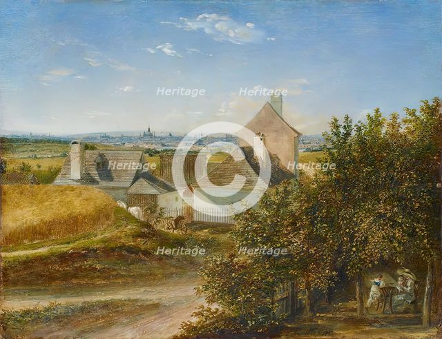 View of Vienna from Grinzing, 1824. Creator: Karl Joseph Aloys Agricola.