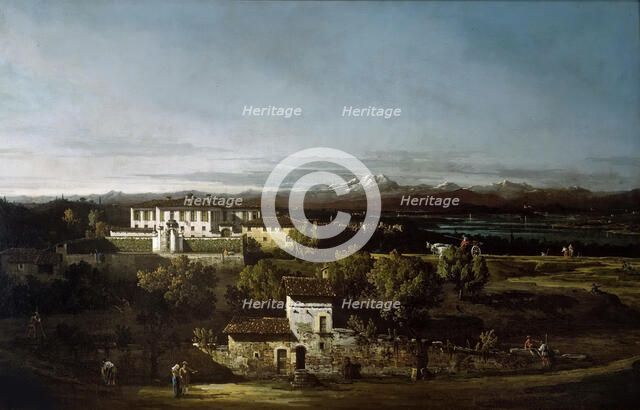 View of Villa Perabò, later Melzi, in Gazzada, 1744. Creator: Bellotto, Bernardo (1720-1780).