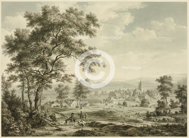 View of Village and Distant Hills, n.d. Creator: Unknown.