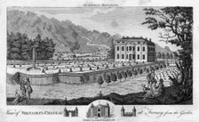 View of Voltaire's Chateau at Ferney, from the Garden, pub. 1786. Creator: English School (18th Century)