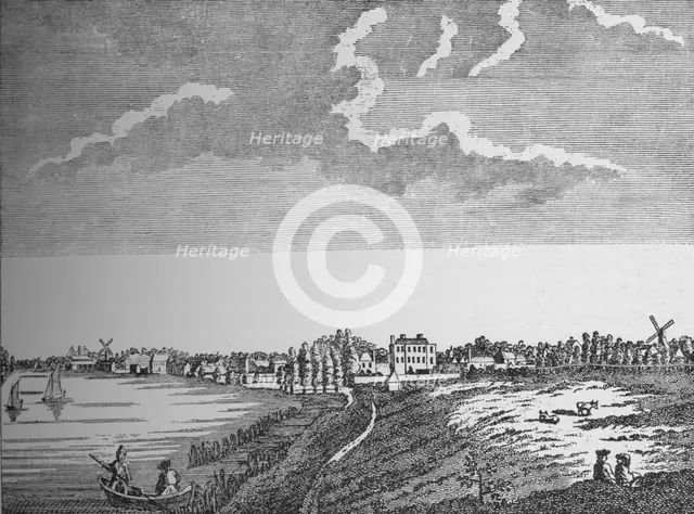 'View of Wandsworth, Surrey', c1780, (1912). Artist: Unknown.