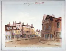 View of Walworth village, Southwark, from the north entrance, London, 1825. Artist: John Hassell