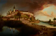 "View of Wawel" by Jan Nepomucen Glowacki, 1876. Creator: Jan Nepomucen Glowacki