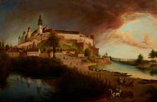 "View of Wawel" by Jan Nepomucen Glowacki, 1876. Creator: Jan Nepomucen Glowacki