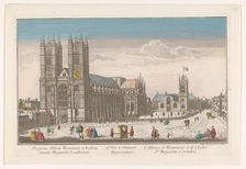 View of Westminster Abbey and St Margaret's church in London, 1745-1775. Creator: Anon