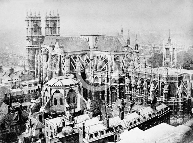 View of Westminster Abbey, London, c1855-c1860. Artist: Unknown