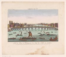View of Westminster Bridge in London, 1755-1779. Creator: Balthasar Friedrich Leizelt