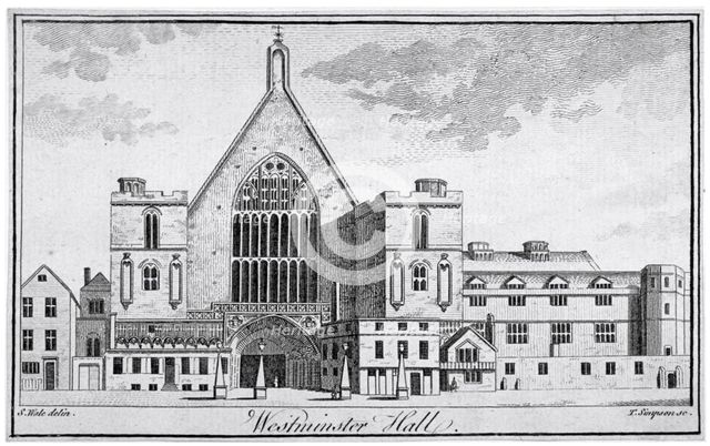 View of Westminster Hall from New Palace Yard, London, 1740.                                      Artist: Thomas Simpson