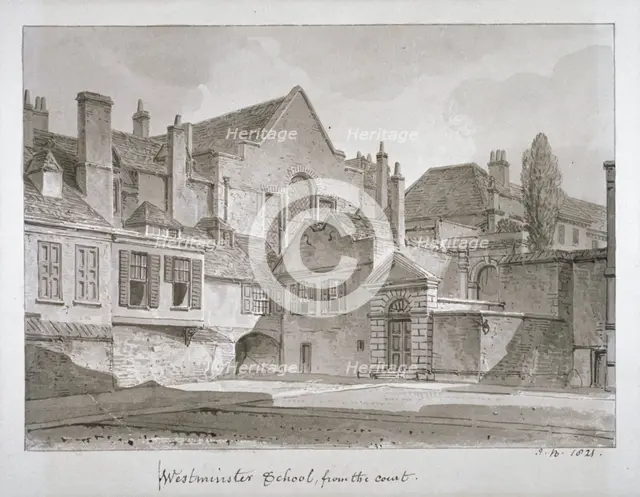 View of Westminster School in Little Dean's Yard, Westminster, London, 1821. Artist: John Chessell Buckler