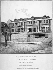 View of Winchester House in Winchester Place, London, 1800. Artist: John Thomas Smith