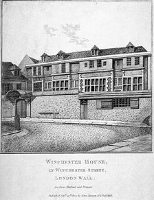 View of Winchester House in Winchester Place, London, 1800. Artist: John Thomas Smith