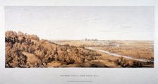 View of Windsor Castle from Egham Hill, Berkshire, 1851. Artist: Standidge & Co