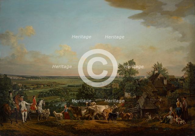 View of Wilanów meadows, 1775. Creator: Bellotto, Bernardo (1720-1780).