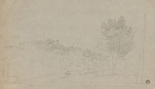 View of Wilson House and Gardens (recto); View of Wilson House and Gardens (verso), 1760/69 . Creator: Richard Wilson