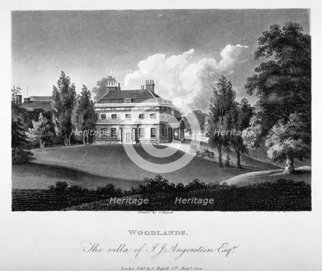 View of Woodlands House, Blackheath, Greenwich, London, 1804. Artist: Anon