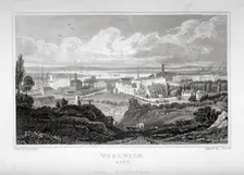 View of Woolwich with the River Thames in the distance, c1830. Artist: J Hinchcliff