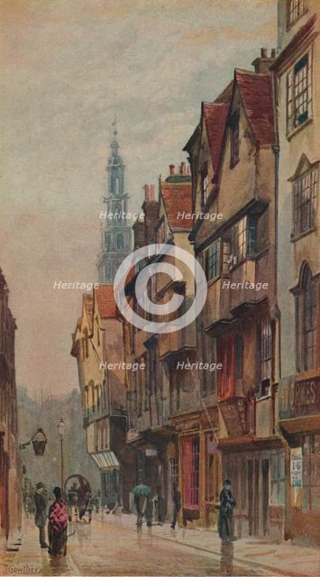 View of Wych Street, Westminster, looking east from New Inn gateway, London, c1880. Artist: John Crowther.
