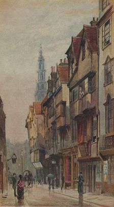 View of Wych Street, Westminster, looking east from New Inn gateway, London, c1880. Artist: John Crowther