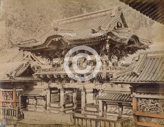 'View of Yomeimon Gate - Shinto Temple Nikko', c1890-1900. Artist: Unknown.