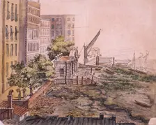 View of York Stairs, Westminster, 1809. Artist: Anon