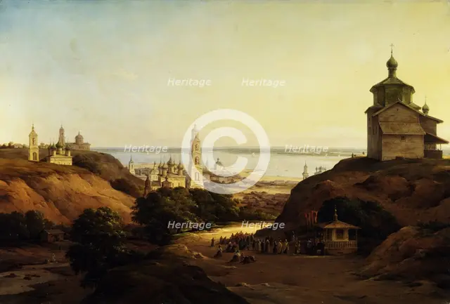 View of Yuryev-Povolzhsky, 1851. Artist: Chernetsov, Nikanor Grigoryevich (1805-1879)