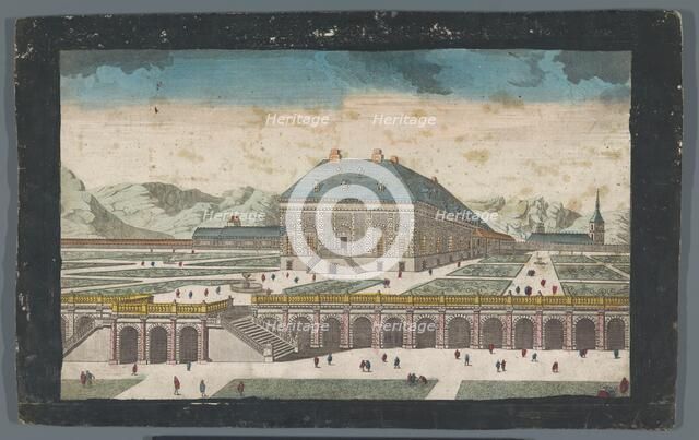 View of Zarzuela Palace near the city of Madrid, 1745-1775. Creator: Anon.