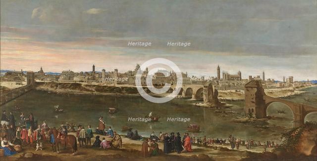 View of Zaragoza in 1647. Creator: Juan Bautista Martínez del Mazo.
