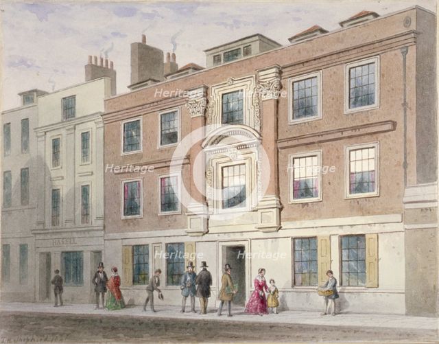 View of a mansion in Great Winchester Street, City of London, 1841. Artist: Thomas Hosmer Shepherd