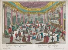 View of a masked ball, 1742-1801. Creator: Anon