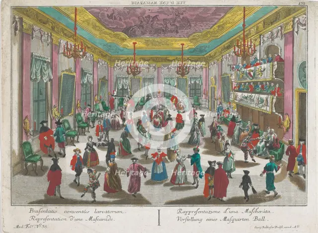 View of a masked ball, 1742-1801. Creator: Anon.