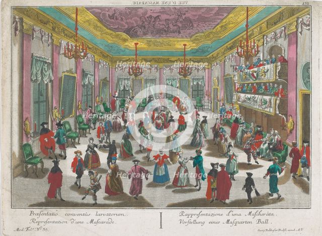 View of a masked ball, 1742-1801. Creator: Anon.