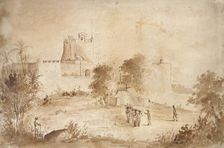 View of a military fortress, Christiansfort, Charlotte Amalie, St Thomas, West Indies, 1852. Artist: Camille Pissarro