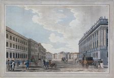 View of a Millionnaya Street and the Marble Palace Through the Field of Mars, 1790. Artist: Malton, Thomas, the Elder (1726–1801)