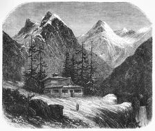 View of a Monastery in the Himalayas c1891. Creator: James Grant