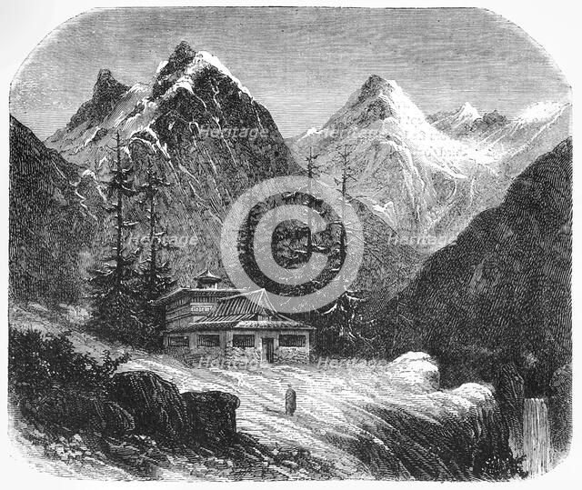'View of a Monastery in the Himalayas', c1891. Creator: James Grant.