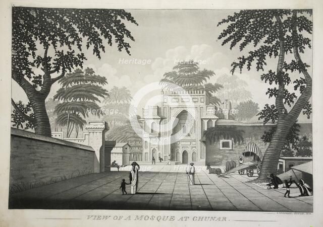 View of a Mosque at Chunar, pub. 1810 (engraving). Creator: James Moffat (1775 - 1815).