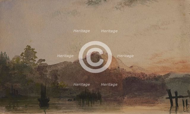 View of a Mountain, mid 19th century. Creator: Alfred Jacob Miller.